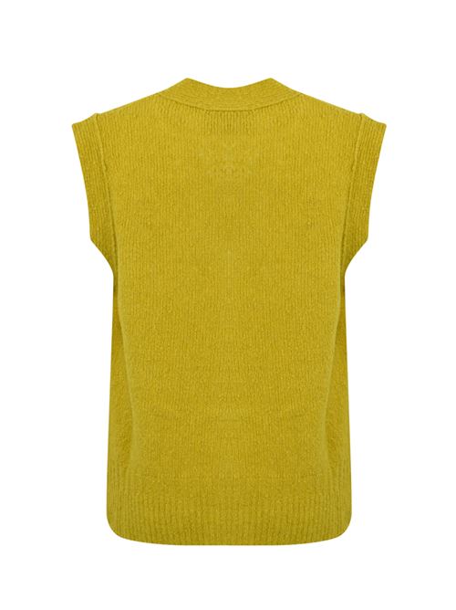 Gilet in lana e cashmere giallo mostarda AMARANTO | B9S0044SU 23M